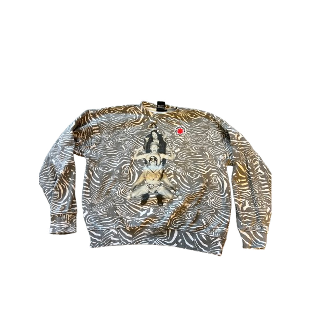 Red Hot Chili Peppers Black Unlimited Love World Tour Totem Zebra Sweatshirt XL
